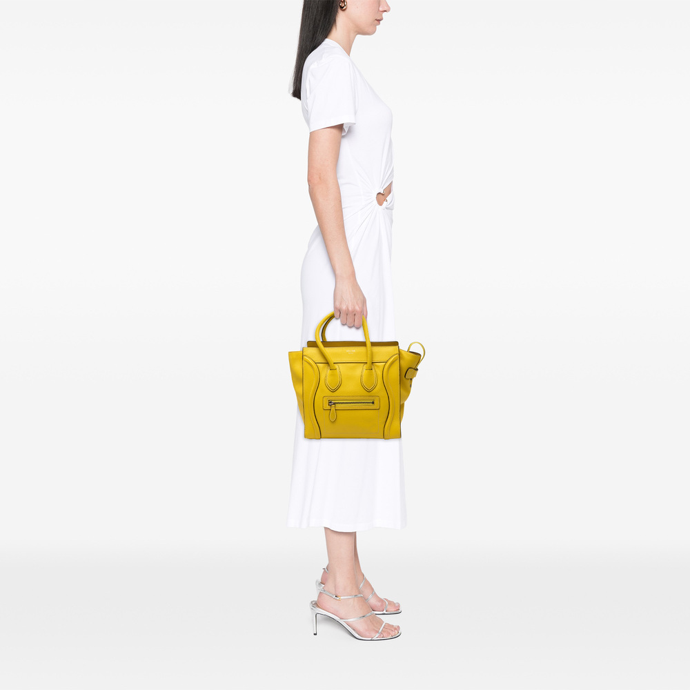 Pre-Loved Celine Micro Drummed Calfskin Luggage Tote - Picture 7 of 7